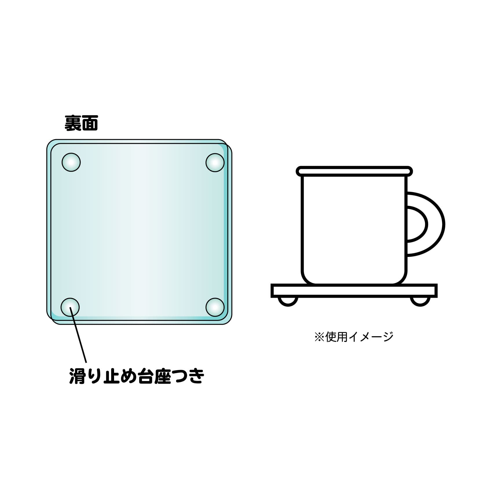 アクリルコースター　パターン（ブルー）