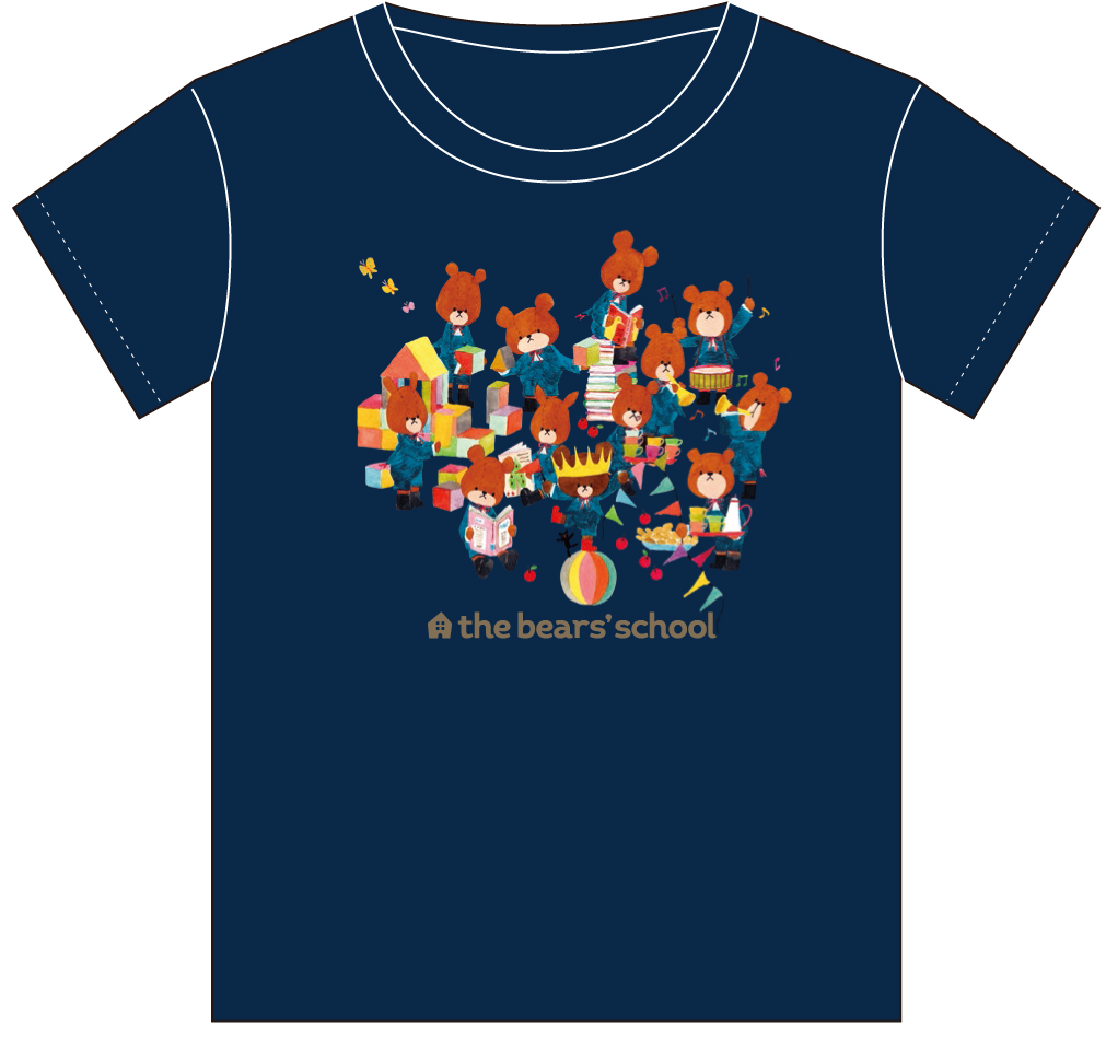 Tシャツ　パーティー（ホワイト・ネイビー）