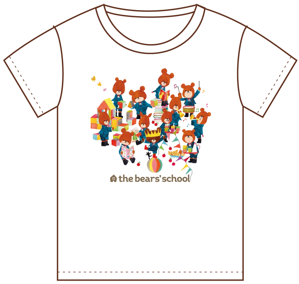 Tシャツ　パーティー（ホワイト・ネイビー）