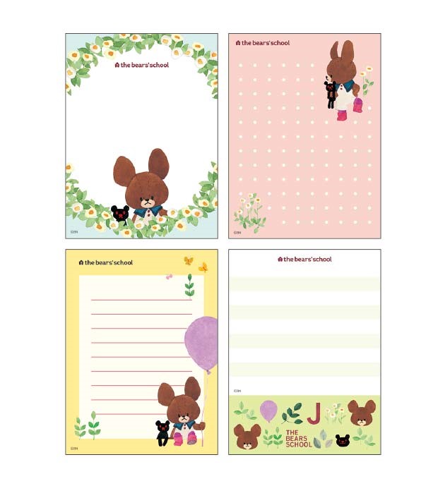 メモパッド　ザ・ベアーズ・スクール (アイボリー)