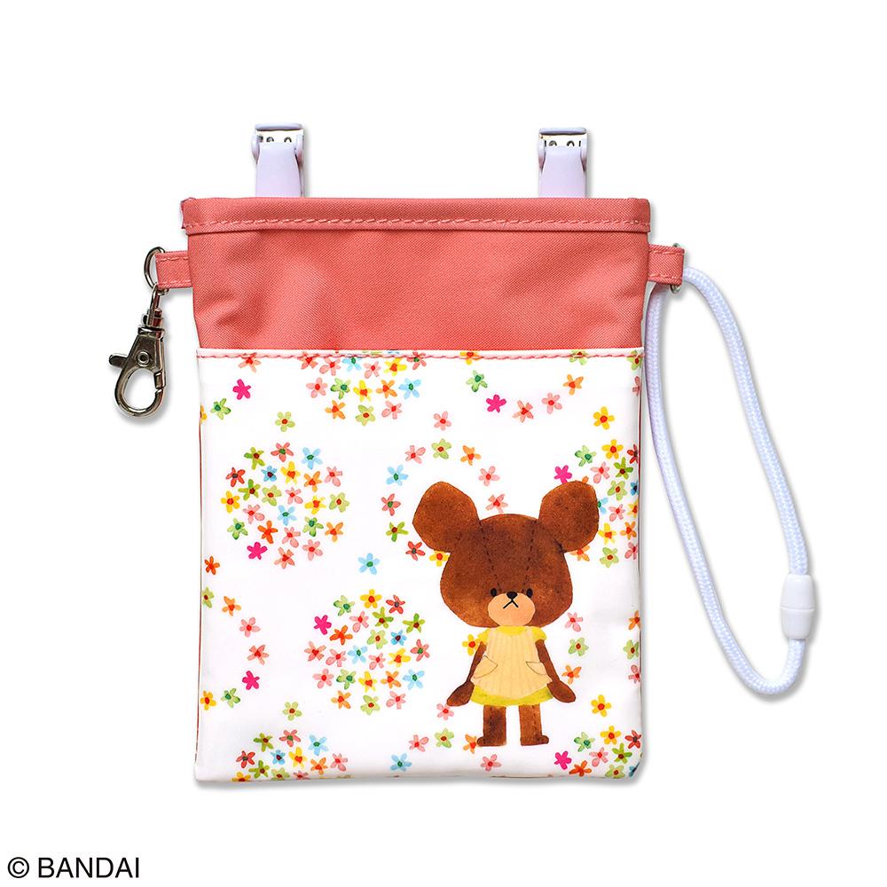 3WAYソフトペンポーチ　プティ・フルール　コーラルピンク