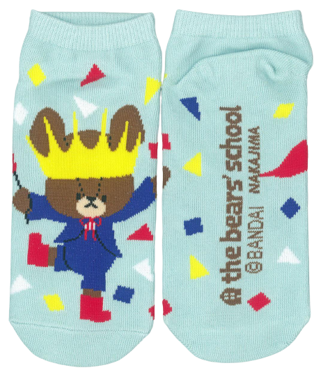 ソックス　くまのがっこう　20thコンフェッティ（ミント・ピンク）