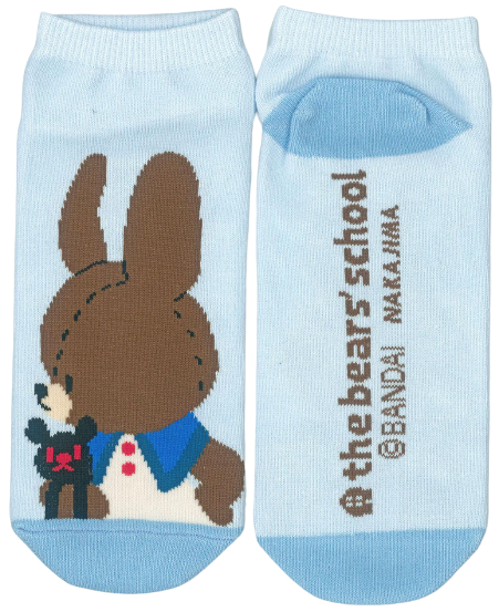 ソックス　くまのがっこう　サイドウェイ（ピンク・ブルー）