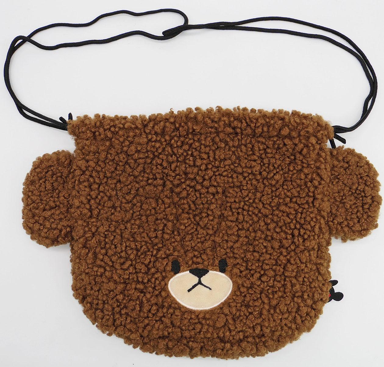 くまのがっこうもこもこ巾着ショルダー