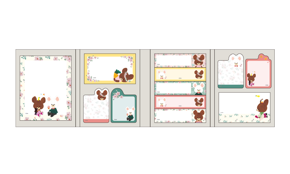 ブック型付箋_J&Dはなかんむり（アイボリー）