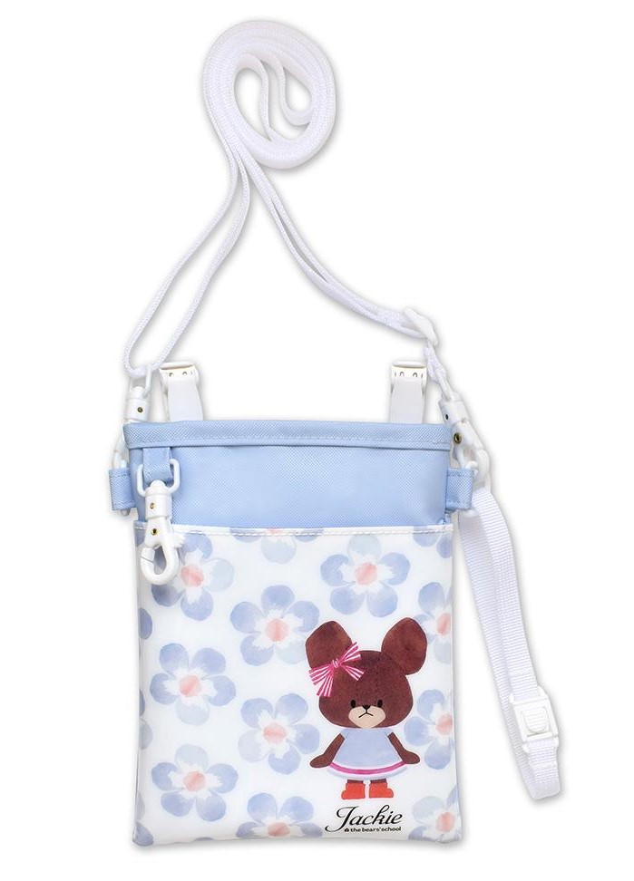 くまのがっこう　3WAYソフトペンポーチ　Flower Works　ブルー