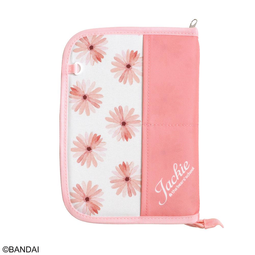 くまのがっこう　ホスピタルポーチ　Flower Works　ホワイト/ピンク
