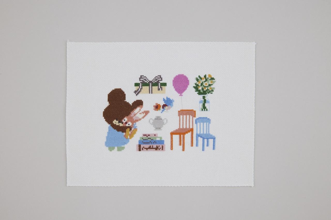 くまのがっこう　絵本のモチーフクロスステッチ〈ジャッキーのしんゆう〉