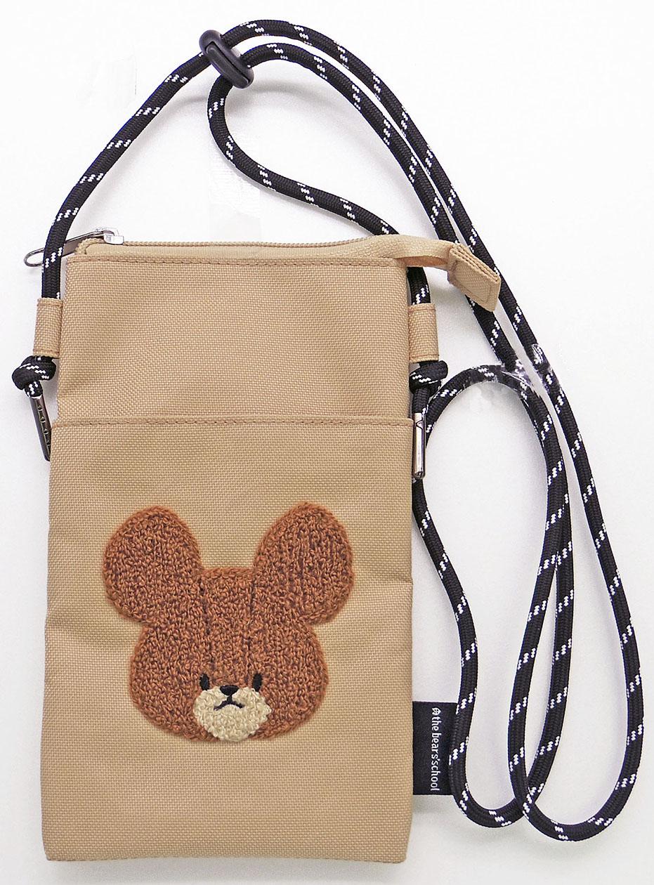 くまのがっこう ファスナーサコッシュWH/BE